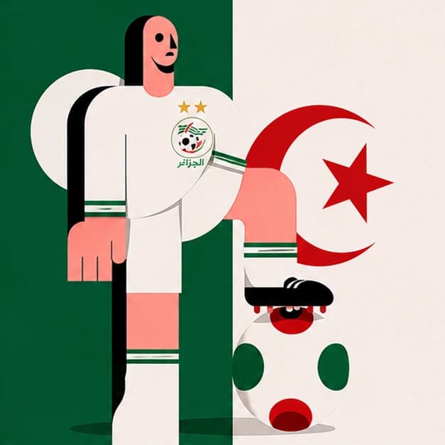 Algeria support flag artwork