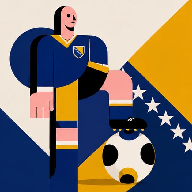 Bosnia & Herzegovina support flag artwork