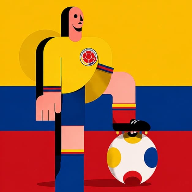 Colombia support flag artwork