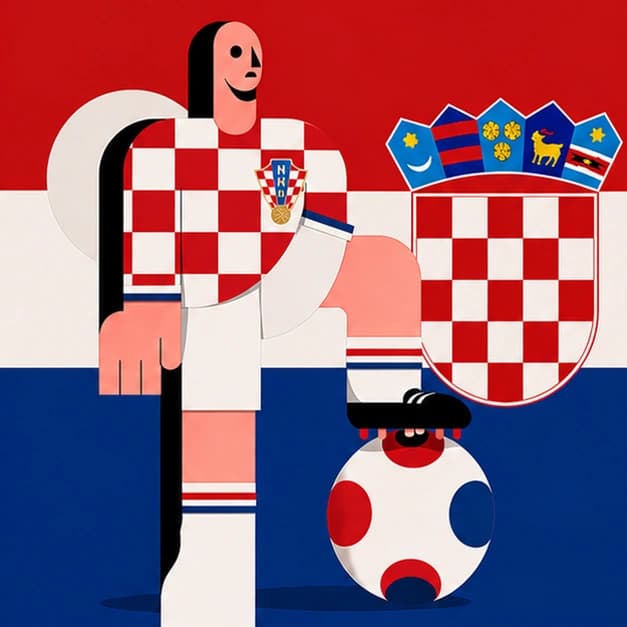 Croatia support flag artwork
