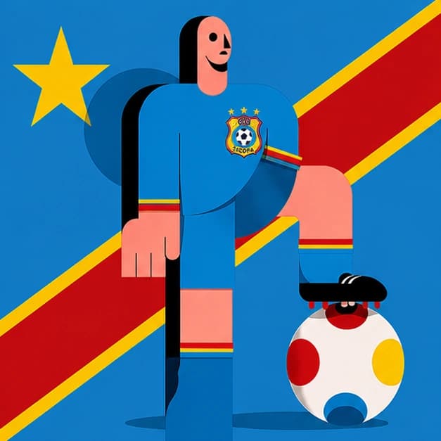 DR Congo support flag artwork