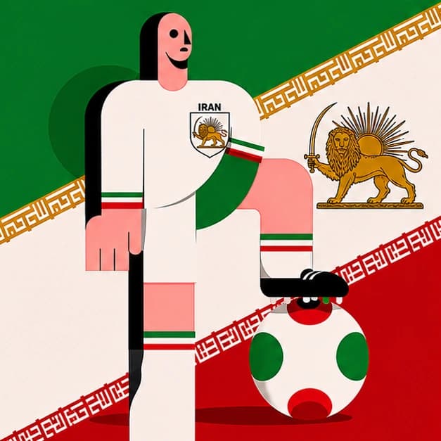 Iran support flag artwork