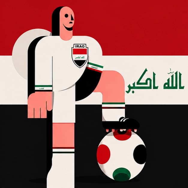 Iraq support flag artwork