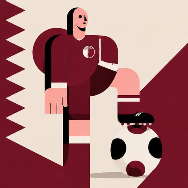 Qatar support flag artwork
