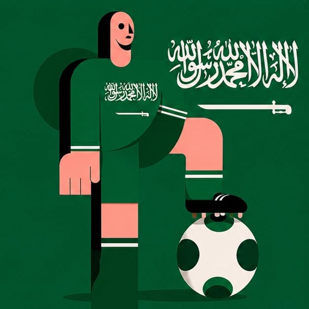 Saudi Arabia support flag artwork