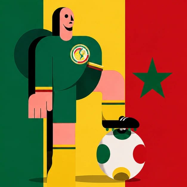 Senegal support flag artwork