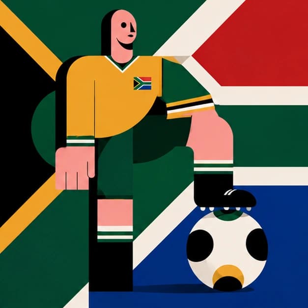 South Africa support flag artwork
