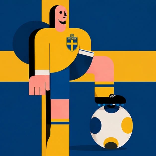 Sweden support flag artwork