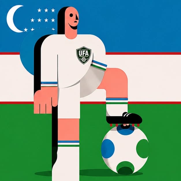 Uzbekistan support flag artwork